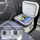 BINGI Glacière Electrique Voiture 22L à Compression avec Refroidissement Rapide - Réfrigérateur Portable Jusqu‘à -18°C, 12V/24V/220V, Pour Camping-Car, Van, Camion, Bateau, Voiture, Maison, Camping image 6