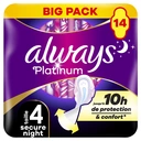 Always Serviettes hygiéniques Platinum Secure Night - x14 image 2