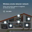 HEIMAN Smoke Detector, Radio Networkable, Wireless Smoke Detector Max. 40 Networkable Fire Alarms, 85 dB, 10 Year Battery, EN14604, with Mute Switch (Model 2SA-4 Piece) image 8