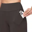 Willit Women's Yoga Pants Wide Leg Dress Work Pants Stretch Casual Pants Slacks with Pockets High Waist 30" Coffee M image 6