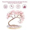 JU7CER Arbre de vie porte-bonheur courbé en cristal naturel rose image 4