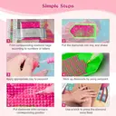 JU7CER 5D Diamond Painting Kit - Floral Pattern | DIY for Adults Beginners & Kids | Crystal Cross Stitch Wall Decor 12×16 Inches (30×40cm) image 5