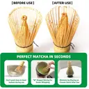 TEANAGOO Kit matcha avec fouet en bambou, porte-fouet, pelle et cuillère en bambou - Céladon bleu image 5