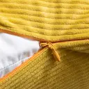 Phantoscope Pack of 2 Corduroy Soft Pillow Covers Decorative Striped Velvet Throw Pillows with Cotton Tassels Ultra Solid Cushion Covers Pillowcases, Mustard Yellow 30 x 50cm image 2