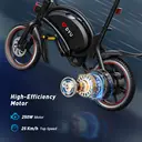 DYU D3F Adult Electric Bike 250W Motor City Ebike 36V10AH Battery Electric Bicycle 14 Inch Tire Folding Electric Bike - Black image 6