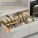 VIVREAL Ausziehbares Aufbewahrungsgestell – 2 weiße kleine bohrfreie Auszugskörbe aus Edelstahl, verstellbar 12,6–20,5 Zoll, einfache Montage, S32W*2 image 5