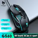Rexsun G560 Souris gaming filaire USB, compatible Windows et Mac - Noir image 2