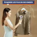 Cuisync T-201 Défroisseur vapeur portable 220 ml, 1 000 W avec technologie anti-fuite 360° - Blanc image 4