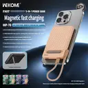 WEKOME WanCi Wang 2 Triple-Function Multi-Purpose Magnetic Wireless Fast Charging Power Bank5000mAh Fast Charging WP-112 Pink, Suitable for Apple, Huawei, Samsung, and Xiaomi Phones image 2