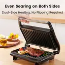 ochama Small Steak Grill, Sandwich Maker, Panini Press Grill, 400W Indoor Electric Grill, Electric Barbecue Grill, Household Electric Griddle, 22.5*14cm image 5