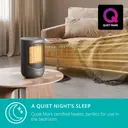 Duux Zone Personal Fan Heater – 1500W Ceramic, 60° Oscillation, 3 Heat Settings, Portable – Black, DXCH41UK image 4