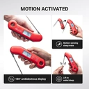 ThermoMaven Thermomètre à viande numérique précis et étanche avec affichage rétroéclairé - Rouge image 2