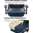 SYMINO Chaise de jeu ergonomique en cuir PU vintage avec support lombaire 3D et inclinable 90-155° - Bleu image 6