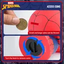 1pc Marvel Spider-Man Piggy Bank Officially Licensed 3D PVC Stereo Figurine Money Box Coin Bank Savings Jar Waterproof Shatterproof Collectible Desktop Organizer Home Decor Gift image 2