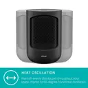 Duux Zone Personal Fan Heater – 1500W Ceramic, 60° Oscillation, 3 Heat Settings, Portable – Black, DXCH41UK image 6