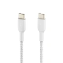 Belkin BoostCharge câble à gaine tressée USB-C vers USB-C - 15 cm - blanc image 0