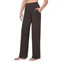 Willit Women's Yoga Pants Wide Leg Dress Work Pants Stretch Casual Pants Slacks with Pockets High Waist 30" Coffee M image 2