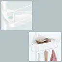 Ochama x SONGMICS Bathroom Storage Rack, Adjustable 4-Tier Corner Shelf for Shower, Organiser for Bathroom, White image 7