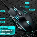Rexsun G560 Souris gaming filaire USB, compatible Windows et Mac - Noir image 3