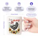 Alphynix 1 Mug blanc 33cl avec design drôle "MAMAN POULE" ferme et nœud rouge, cadeau de Noël ou Thanksgiving unique & humoristique,Le cadeau de la saint-valentin, cadeau d’anniversaire image 7