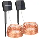 VIVREAL 2 Stück Solar-Kupferdraht-Lichterketten – 8 m (26 ft) 80 LEDs, kaltweiß, wasserdichte Outdoor-Lichterketten für Garten, Terrasse & Feiertagsdekoration, Neujahrsverkauf, Top-Geschenkideen image 7