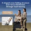 ochama Collapsible Compact Camping Wagon 200L Black, Extra Large & High Capacity, 400L Stackable Capacity, Dual Brake Off-Road Wheels, Space-Saving Storage, For Camping, Picnics, Vending & Moving image 6