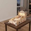 Robotime ROKR Puzzle 3D en bois, Jeu de flipper - 27,5 x 27,5 x 47,5 Cm - 1 Pièce, décoration à la maison, décoration d’étagère,Cadeaux artisanaux pour adultes et adolescents,Jouets éducatifs image 2