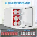 EAFC Portable Mini Car Fridge 6L Mirror Cosmetic Ice Box Heat Preservation Cooling Two-In-One Small Size Energy-conservation Personal Care Appliance image 9