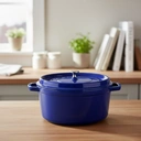 STAUB Cocotte ronde 24 cm - Bleu foncé image 3
