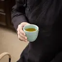 TEANAGOO Tasses à Thé Japonaises, 6.3 oz/180ml, Céladon Bleu, 4 Pièces/Boîte, Sans Anse, Céramique, Pour Thé Japonais et Asiatique, Soldes du Nouvel An, Idées Cadeaux Incontournables image 4