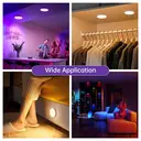 Homelist Lot de 6 spots LED RGB avec détecteur de mouvement, avec télécommande, lampe de chevet LED sans fil et rechargeable, pour murs, escaliers, cuisine, placards, sous meuble, armoires image 7