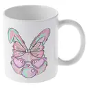 Alphynix 1 Mug Lapin Mignon, tasse à café céramique 33cl avec lunettes cœurs roses et bulles colorées, cadeau adorable pour filles, enfants, amoureux des lapins,Le cadeau de la saint-valentin, cadeau d’anniversaire image 3