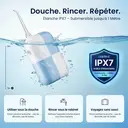 BAIR CARE V6 Hydropulseur Portable de Poche avec Réservoir Magnétique Innovant, Mode Jet Pression, Autonomie 30 Jours, Rechargeable USB, Étanche IPX7, Idéal pour les Voyages, la Maison & les Soins Buccaux Quotidiens image 5