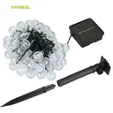 Vivreal Solar-Bubble-Ball-Lichterkette – 11 m (36 ft), 60 LEDs, kaltweiß, wasserdicht, für Garten, Terrasse & Feiertagsdeko, Neujahrssale, Top-Geschenkideen image 9