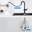 Auralum Robinet de cuisine haute pression avec douchette extractible, 2 fonctions image 3
