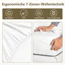 GTIMEX Matratze, 7-Zonen-Federkernmatratze, 140 x 200 cm, 25 cm hoch, H3, orthopädische Matratze, mit Spannbettlaken, 9-seitiges atmungsaktives Material, für Kinder und Erwachsene image 6