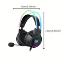 ONIKUMA X15PRO-noir Casque de jeu filaire à porter sur la tête avec effets d'éclairage RGB étonnants image 2