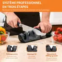 Aiguiseur de couteaux à angle réglable en trois étapes LIFEPAL, système d'affûtage professionnel 14-24°, convient aux couteaux de cuisine, aux couteaux de poche et aux ciseaux image 4