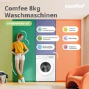 Comfee Waschmaschine 8 kg, mit Haustierhaarpflege-Programm und Dampffunktion, 16 Programme, Energieeffizienzklasse A-10%, Füllfunktion, leise und energiesparend, CF08EWP05W-HR, Weiß image 1