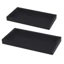 JORDAN&JUDY 2-Pack Black Silicone Bathroom Tray Set (Large + Small), Cosmetic Organizer image 0