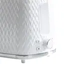 DAEWOO Argyle 2 Slice Toaster, Wide Slots, Textured White - SDA1781GE image 2