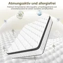 GTIMEX Matratze, 7-Zonen-Federkernmatratze, 140 x 200 cm, 25 cm hoch, H3, orthopädische Matratze, mit Spannbettlaken, 9-seitiges atmungsaktives Material, für Kinder und Erwachsene image 3