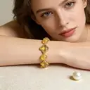 VoxorAI L8 Bracelet en cristal de roche jaune naturel porte-bonheur artisanal - Jaune cristal image 1