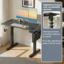 Ochama x SONGMICS Bureau Électrique Réglable en Hauteur, 120,1x 60,1 cm, 4 Hauteurs Mémoire, pour Bureau à Domicile, Noir image 6