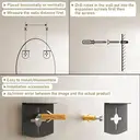 Melodieux Oval Wall Mirror 51x71cm Black Circle Hanging Wall Mirror Home Decorative Wall Mounted Vanity Mirror for Bathroom Living Room Hallway image 5