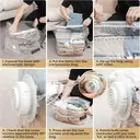 TAILI 8 Pack Cube Vacuum Storage Bags, Medium Size (25x19x11 inch), Vacuum Seal Bags for Clothing, Travel Compression Packing for Clothes, Blankets, Baby Clothes, Travel Accessories image 4