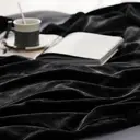 Bedsure Flannel Blanket - Solid Black, 130x150cm, 1 pc, 100% Polyester image 2