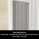 Morphy Richards HeatFlux 2kW PTC Tower Fan Heater with Remote Control – White, 825403 image 3