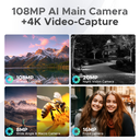 DOOGEE S118 Pro Rugged Smartphone 5G, 24GB+512GB(2TB) DDR5, Dimensity 7050, 6.6-inch FHD+ 120Hz, 10800mAh/33W, 108MP+20MP Night Vision, Android Rugged Phone, AI Function, WiFi 6 / Face ID / NFC image 4