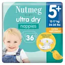 Nutmeg Baby Ultra Dry Size 5+ 13-27kg/29-60lbs 36 Nappies image 1